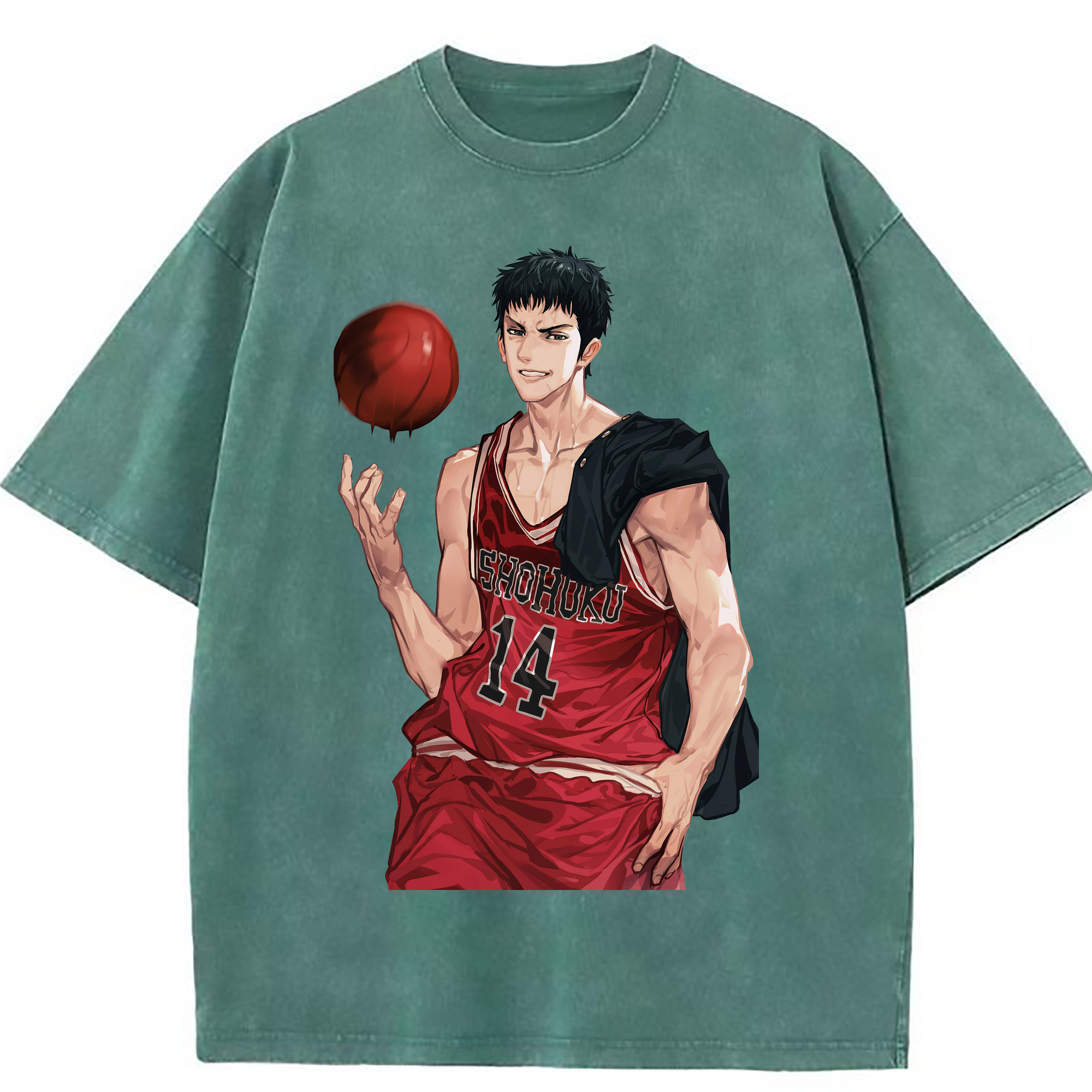 （画像用） SLAM DUNK／スラムダンク 綿100% ヴィンテージ風 半袖Tシャツ（フロントプリント）